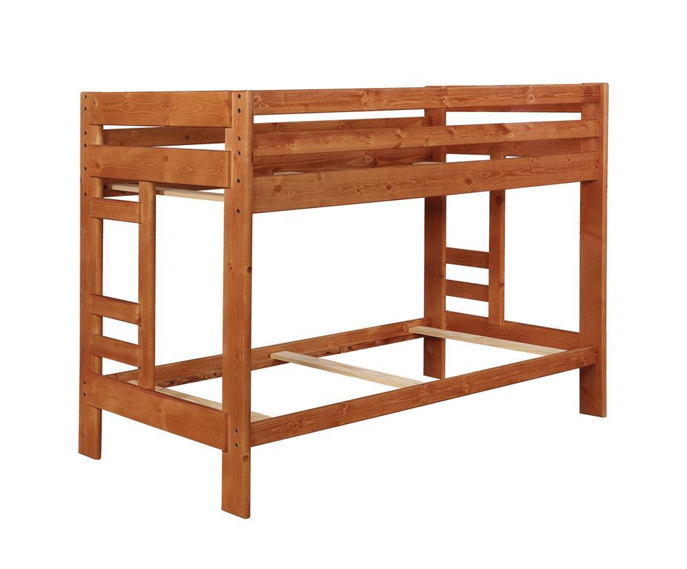 Wrangle Hill Amber Wash Twin-over-Twin Bunk Bed