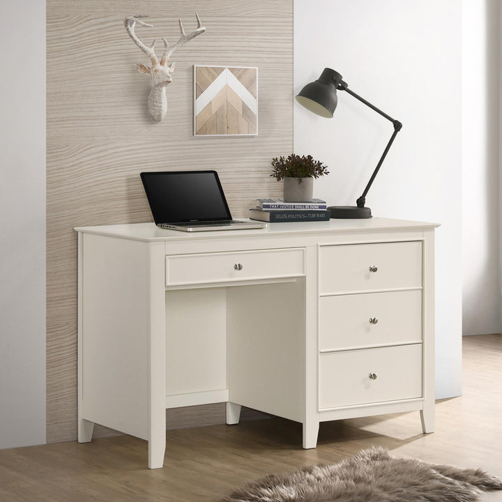 Selena Contemporary White Desk