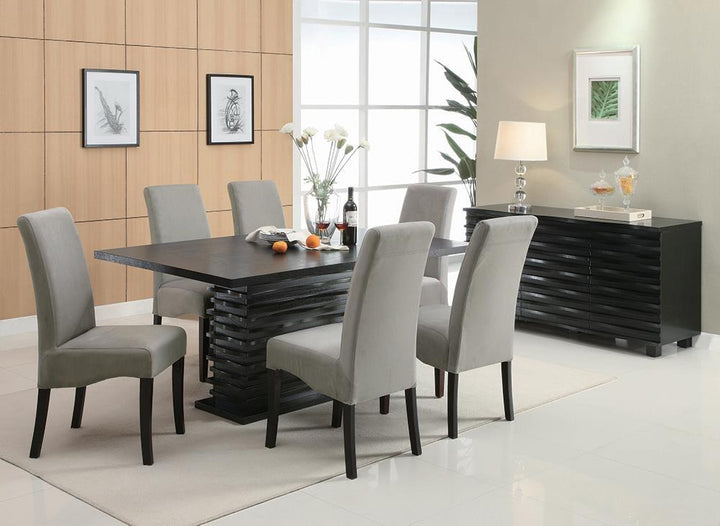 Stanton Contemporary Black Rectangular Dining Table