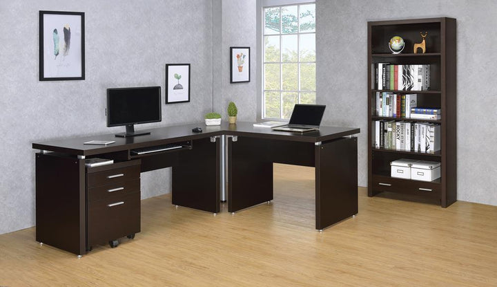 Skylar Contemporary Cappuccino Computer Desk