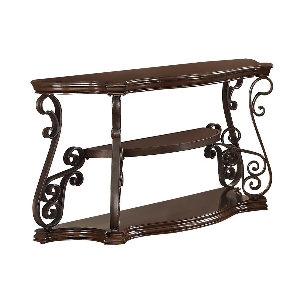 Occasional Traditional Dark Brown Sofa Table