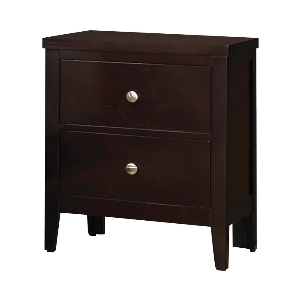 Carlton Cappuccino Two-Drawer Nightstand