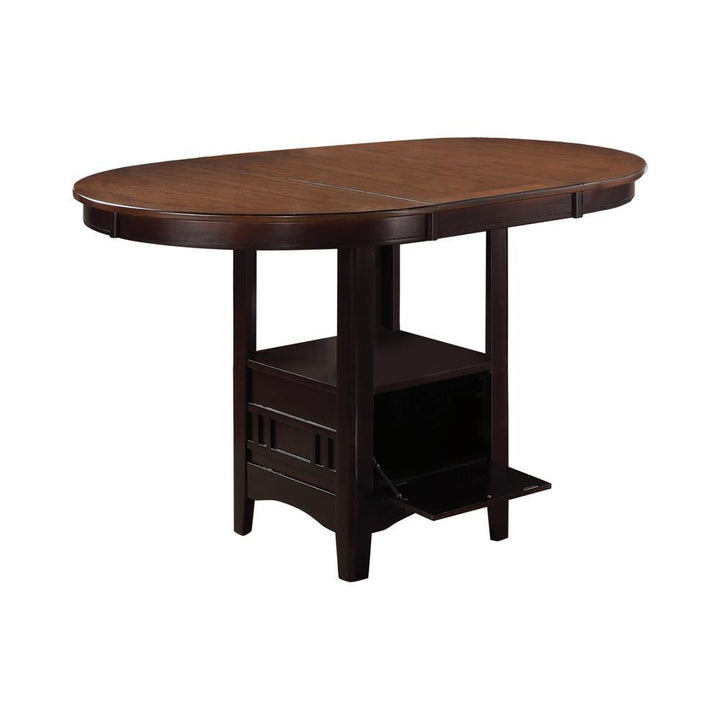 Lavon Transitional Light Oak and Espresso Counter-Height Table