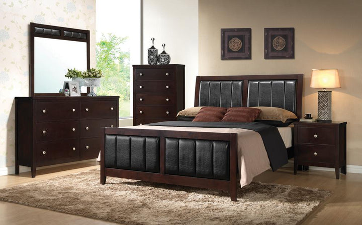 Carlton Transitional Cappuccino Eastern King Bed