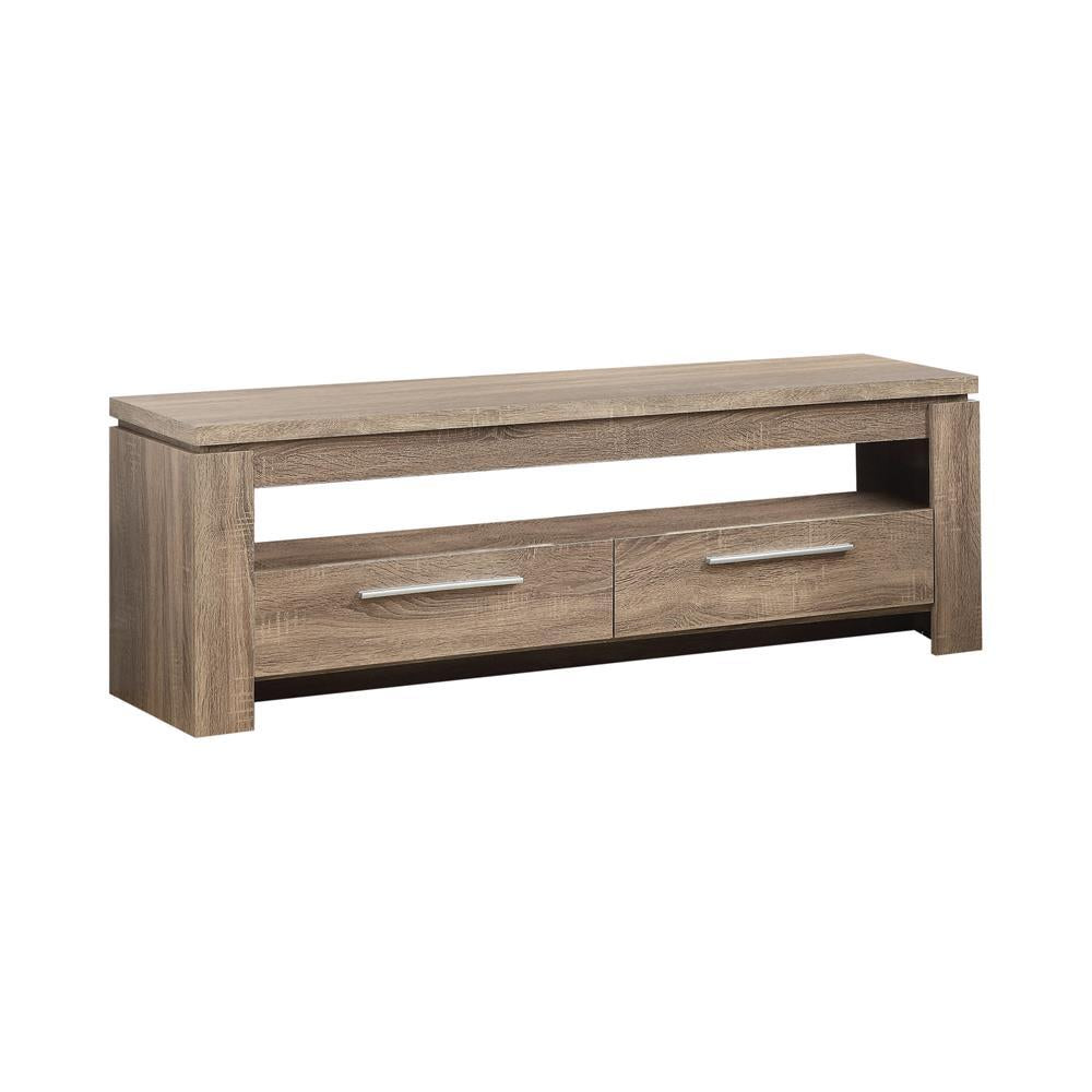 Transitional Weathered Brown TV Console