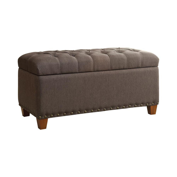 Tufted Mocha Storage Bench