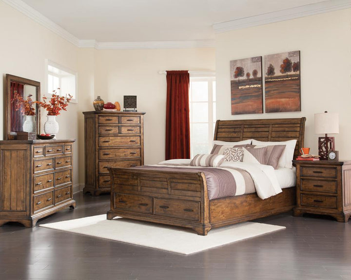 Elk Grove Rustic Vintage Bourbon Eastern King Bed