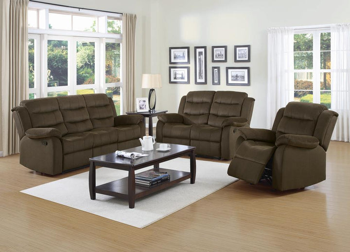 Rodman Chocolate Reclining Sofa