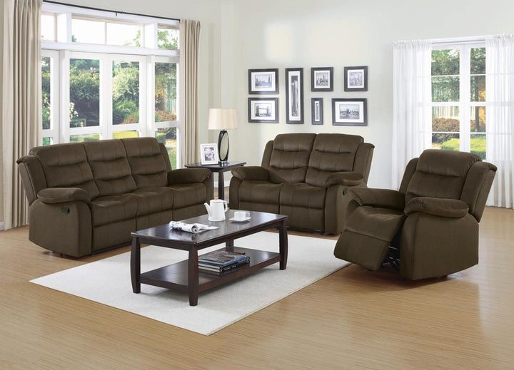 Rodman Chocolate Reclining Loveseat