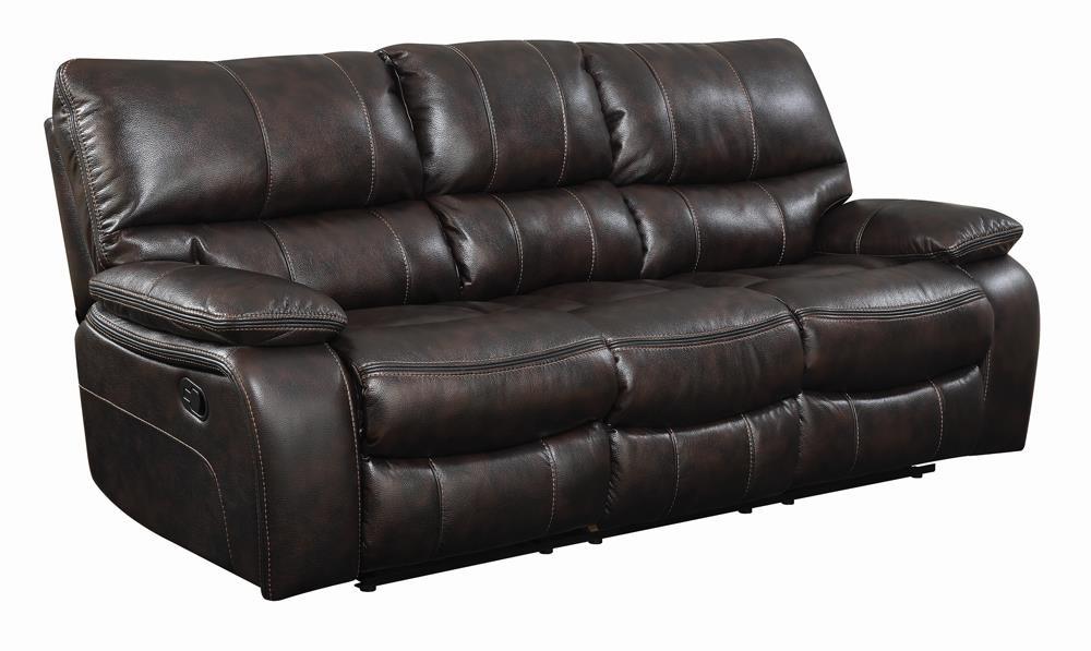 Willemse Chocolate Reclining Sofa With Drop Down Table