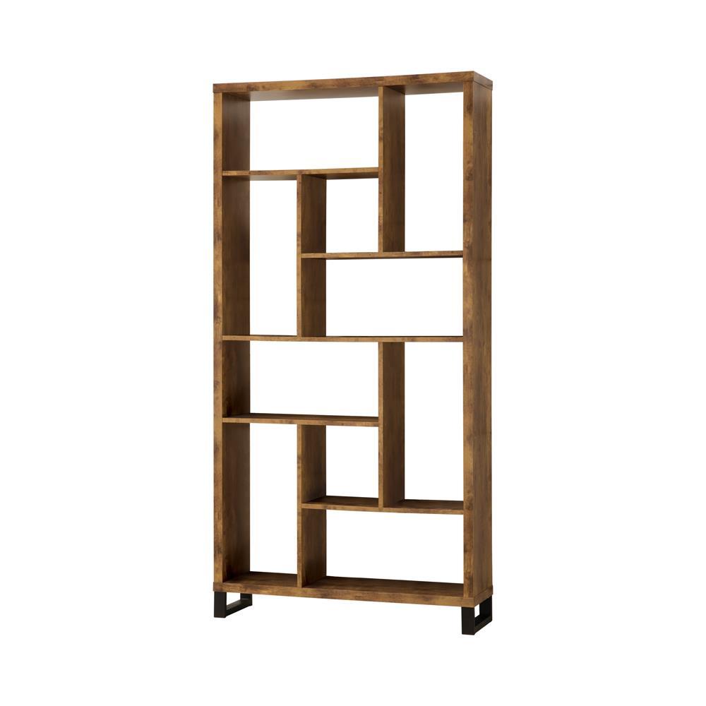 Rustic Antique Nutmeg Bookcase