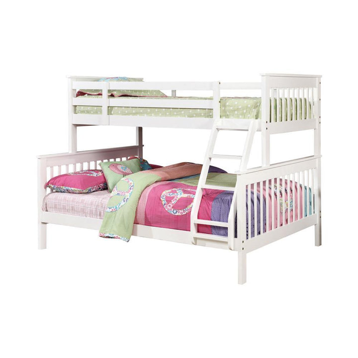 Chapman Transitional White Twin-over-Full Bunk Bed