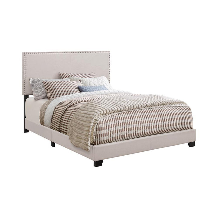 Boyd Upholstered Ivory Queen Bed