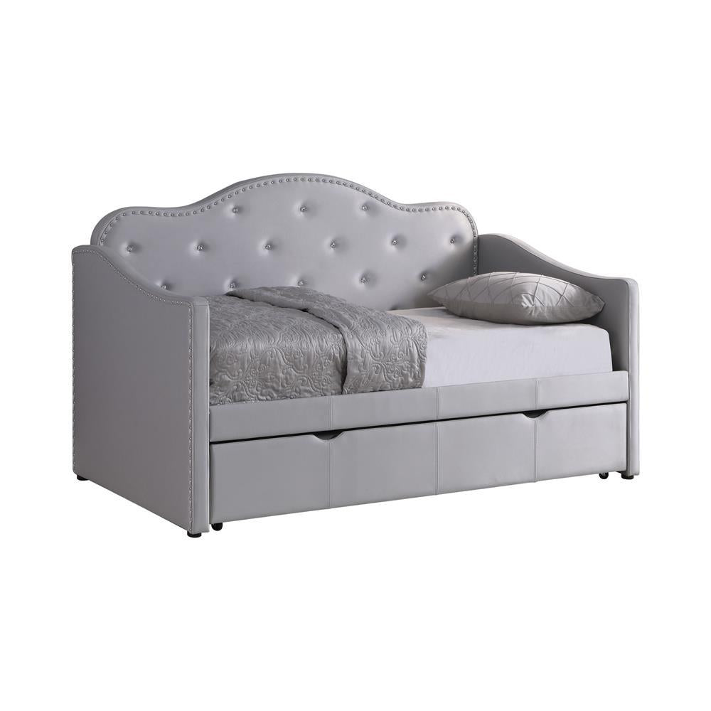 Pearlescent Grey Upholstered Daybed