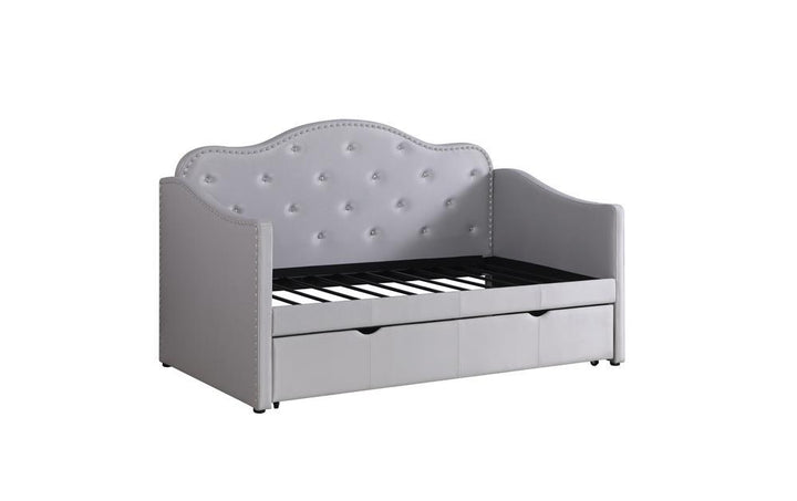 Pearlescent Grey Upholstered Daybed