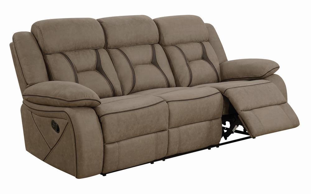 Houston Casual Tan Motion Sofa