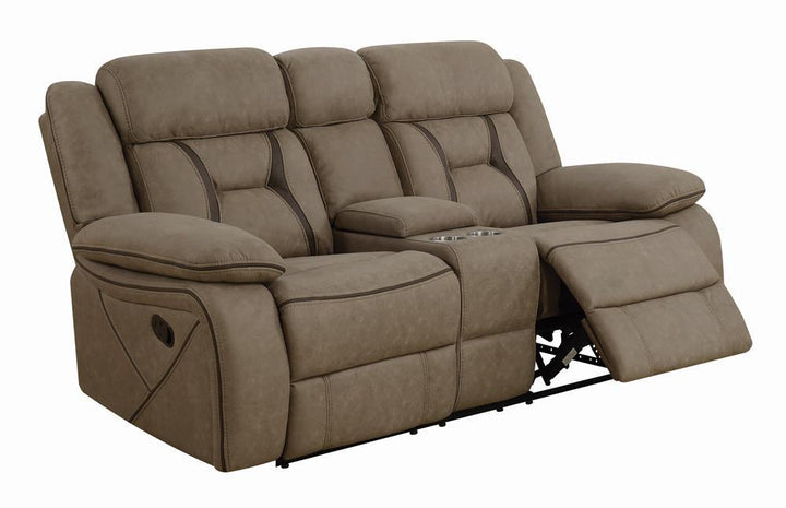 Houston Casual Tan Motion Loveseat