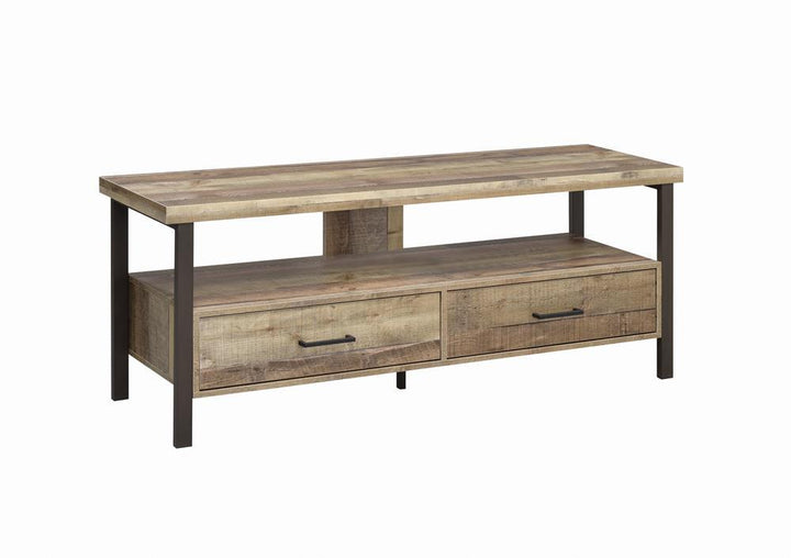 Rustic Weathered Pine 60" TV Console