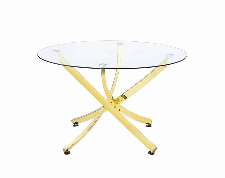 Chanel Modern Brass Dining Table