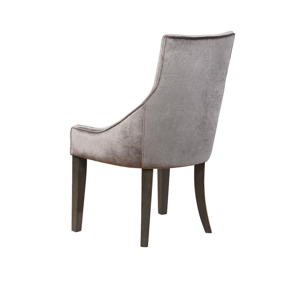 Phelps Traditional Grey Demi-Wing Chair