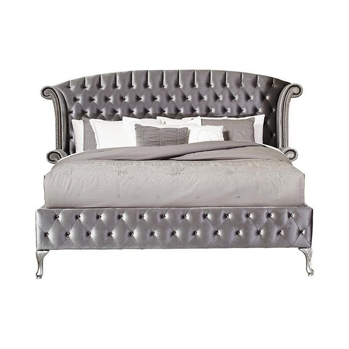 Deanna Contemporary Metallic California King Bed