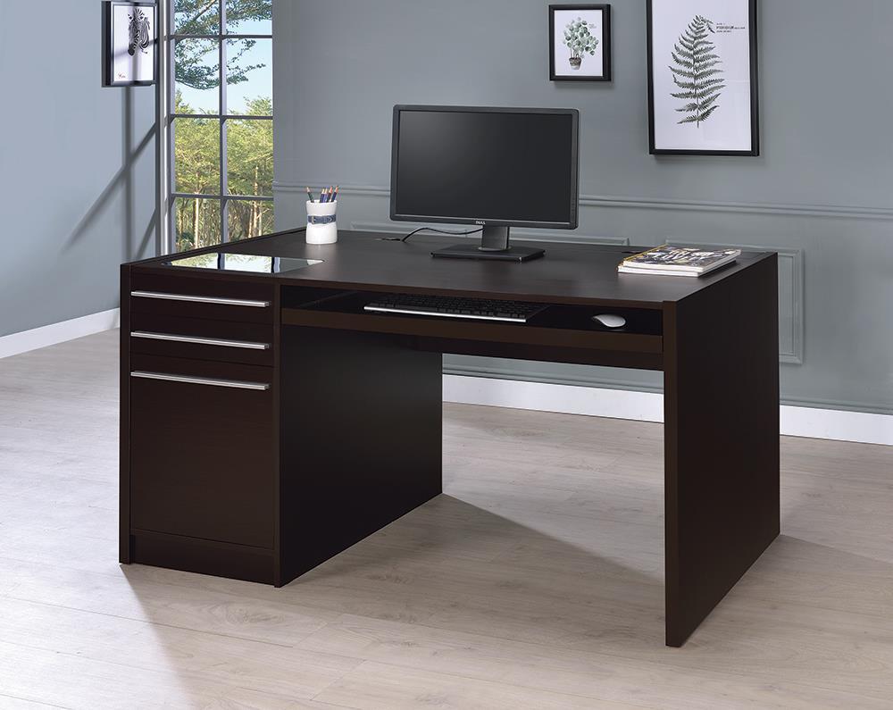 G800982 Contemporary Cappuccino Connect-It Computer Desk