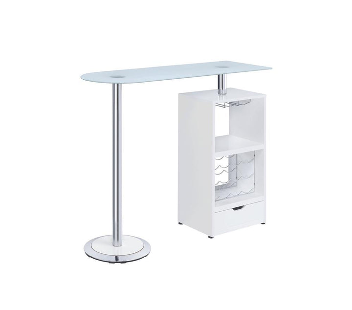 G120452 Contemporary White Bar Table