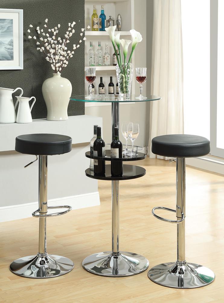 G120715 Contemporary Black Bar Table