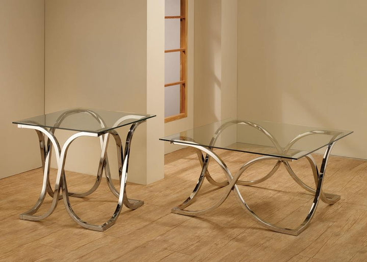 G701918 Contemporary Nickel Coffee Table