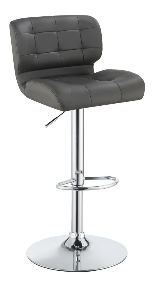 G100545 Contemporary White and Chrome Upholstered Bar Stool