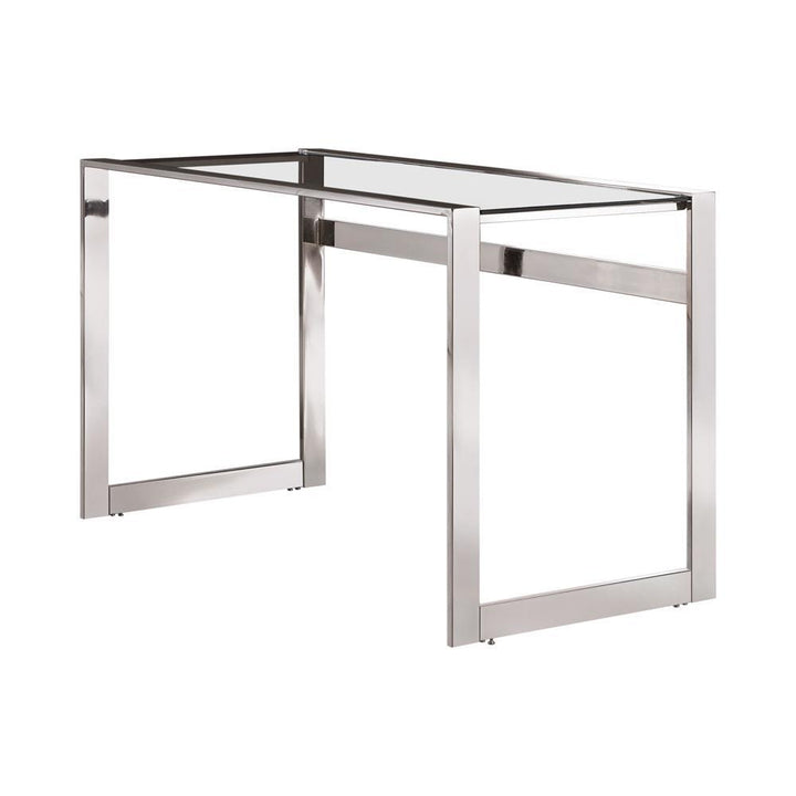 G800746 Contemporary Chrome and Glass Top Writing Desk