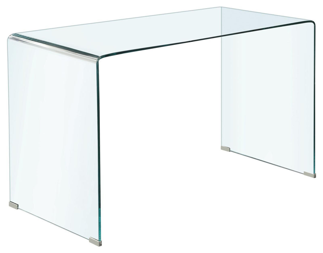 G801581 Contemporary Clear Glass Writing Desk