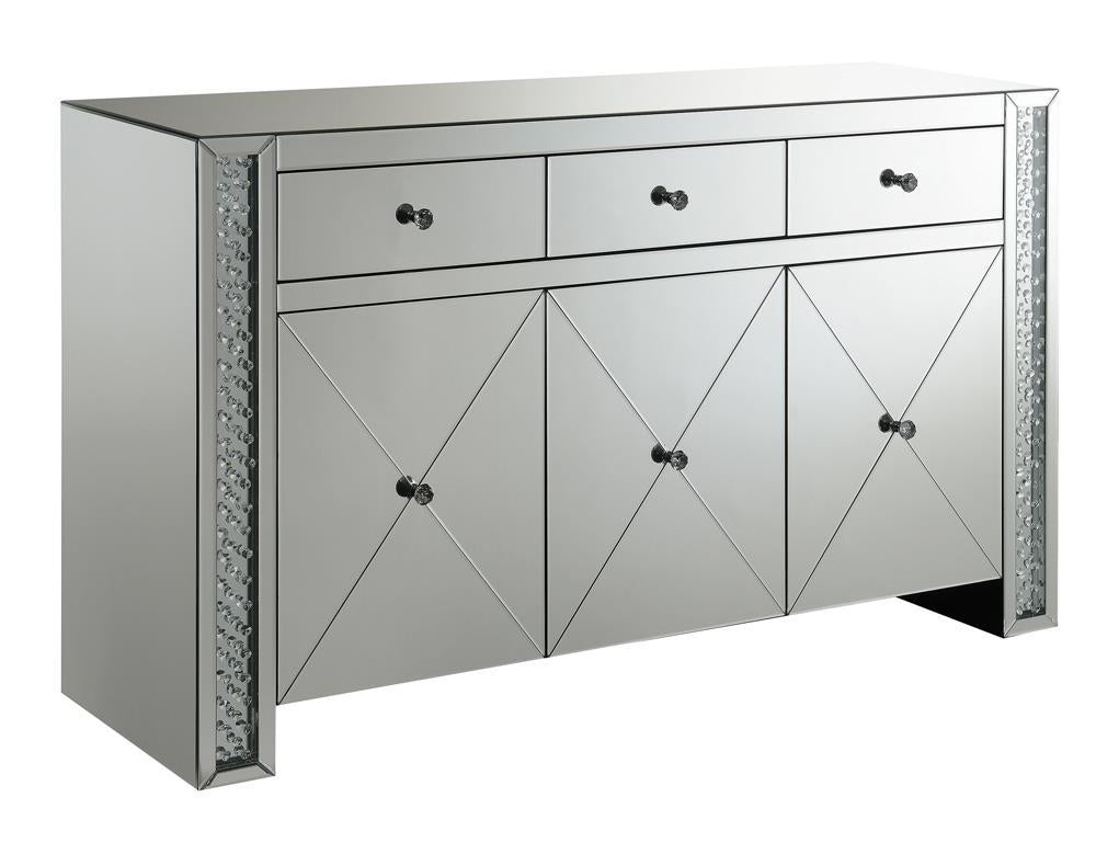 G951100 Contemporary Silver and Black Cabinet