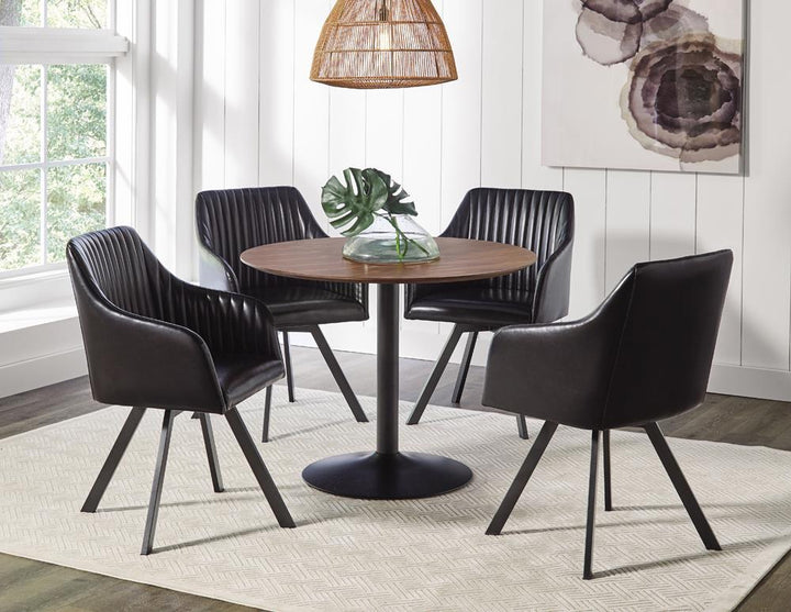 193372BLK SWIVEL DINING CHAIR