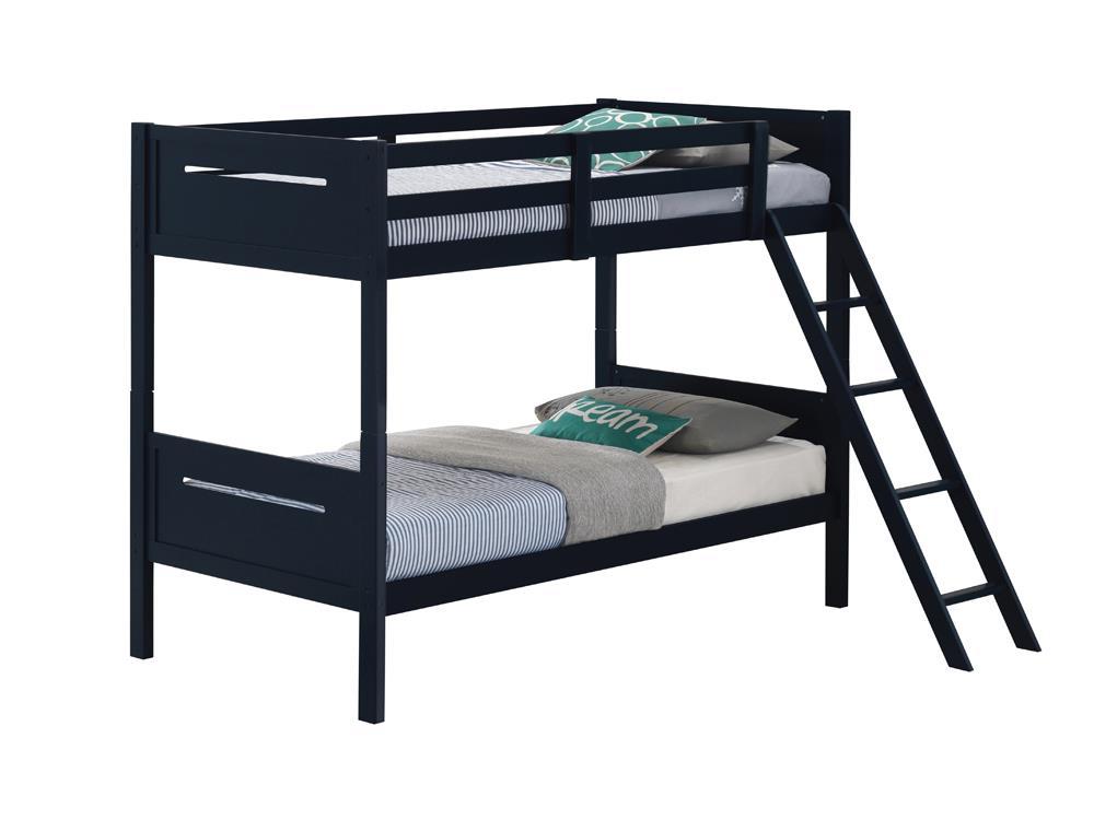 405051BLU TWIN/TWIN BUNK BED