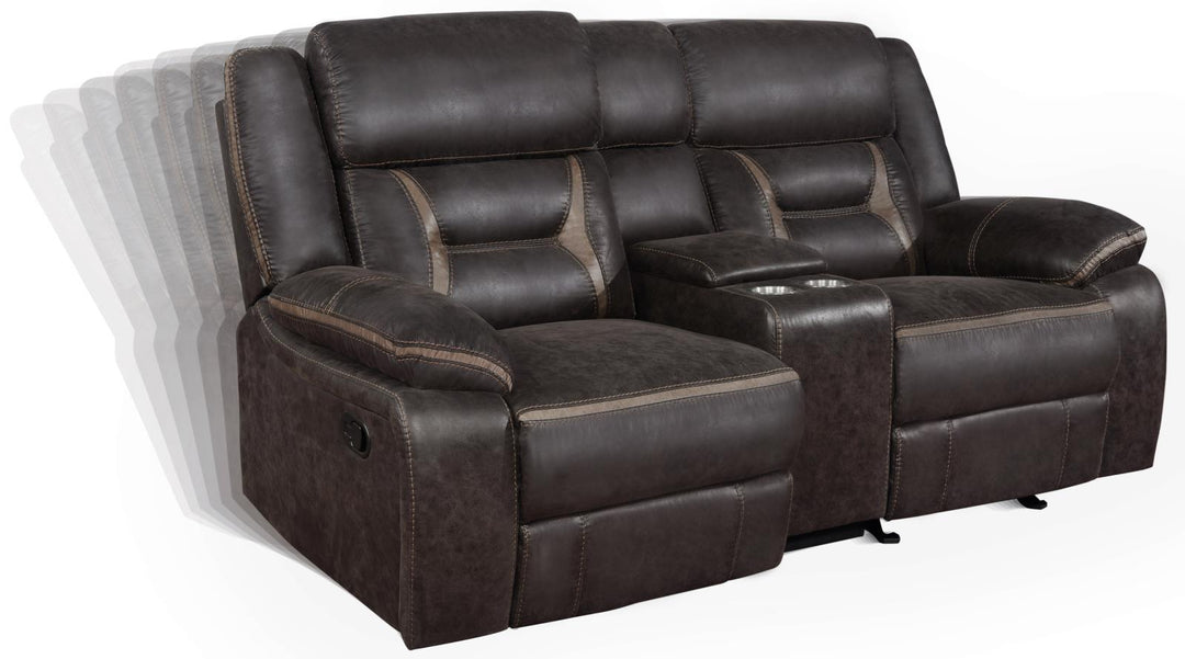 651355 GLIDER LOVESEAT W/ CONSOLE