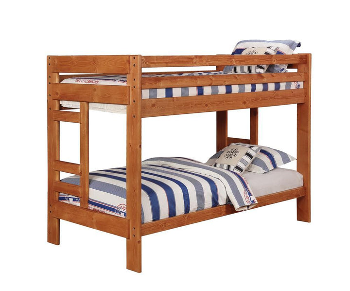 Wrangle Hill Amber Wash Twin-over-Twin Bunk Bed