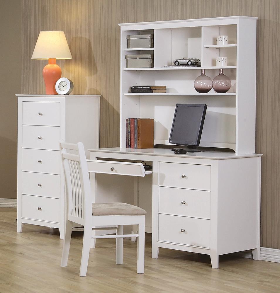 Selena Contemporary White Desk