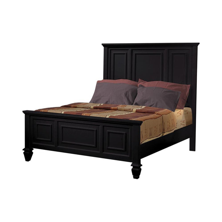 Sandy Beach Black Queen Storage Bed