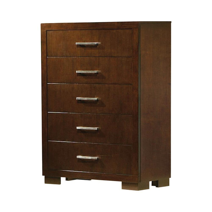 Jessica Cappuccino Five-Drawer Chest