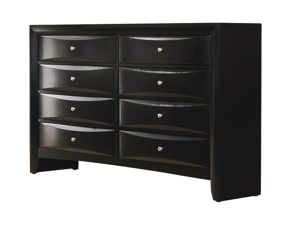 Briana Black Eight-Drawer Dresser