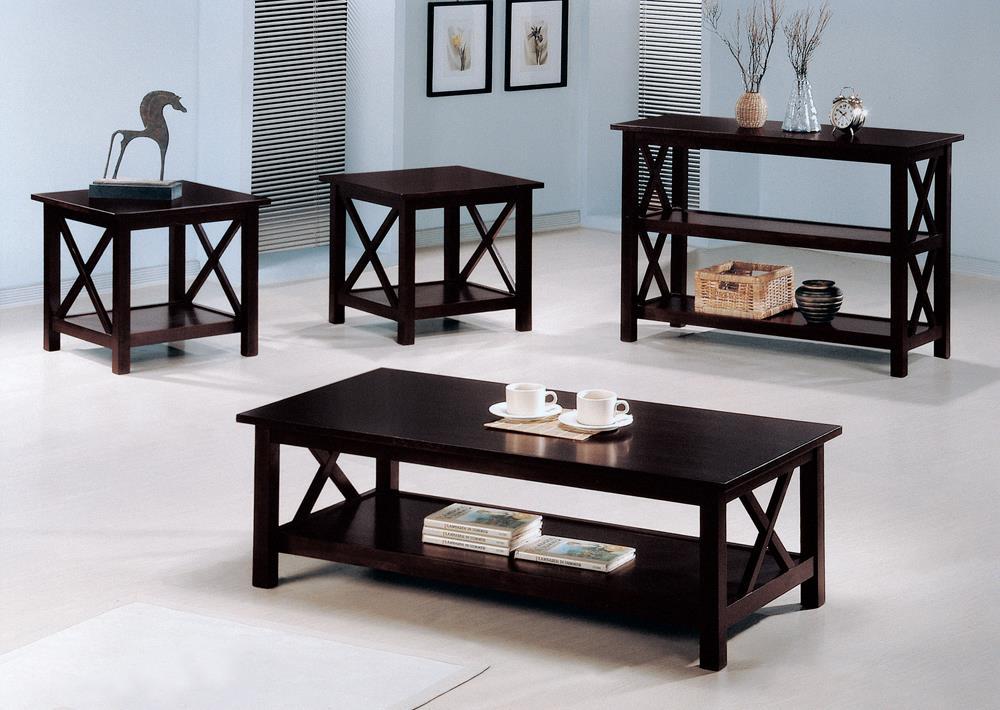 Merlot Double Shelf Sofa Table