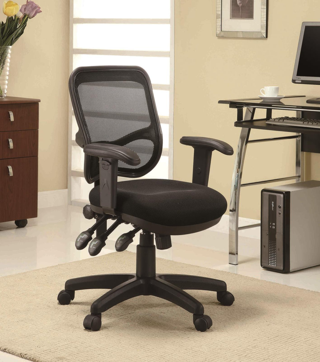 Transitional Black Office Chair