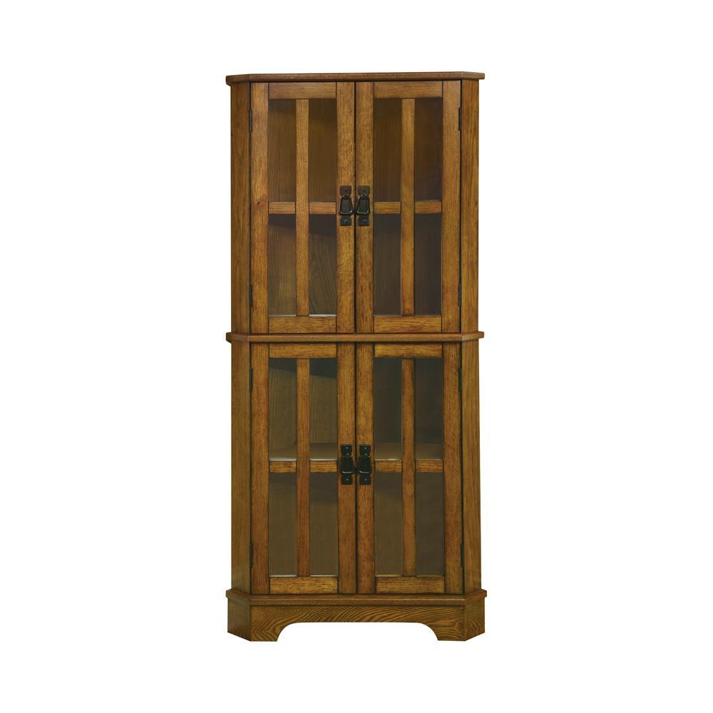 Traditional Warm Brown Curio Cabinet