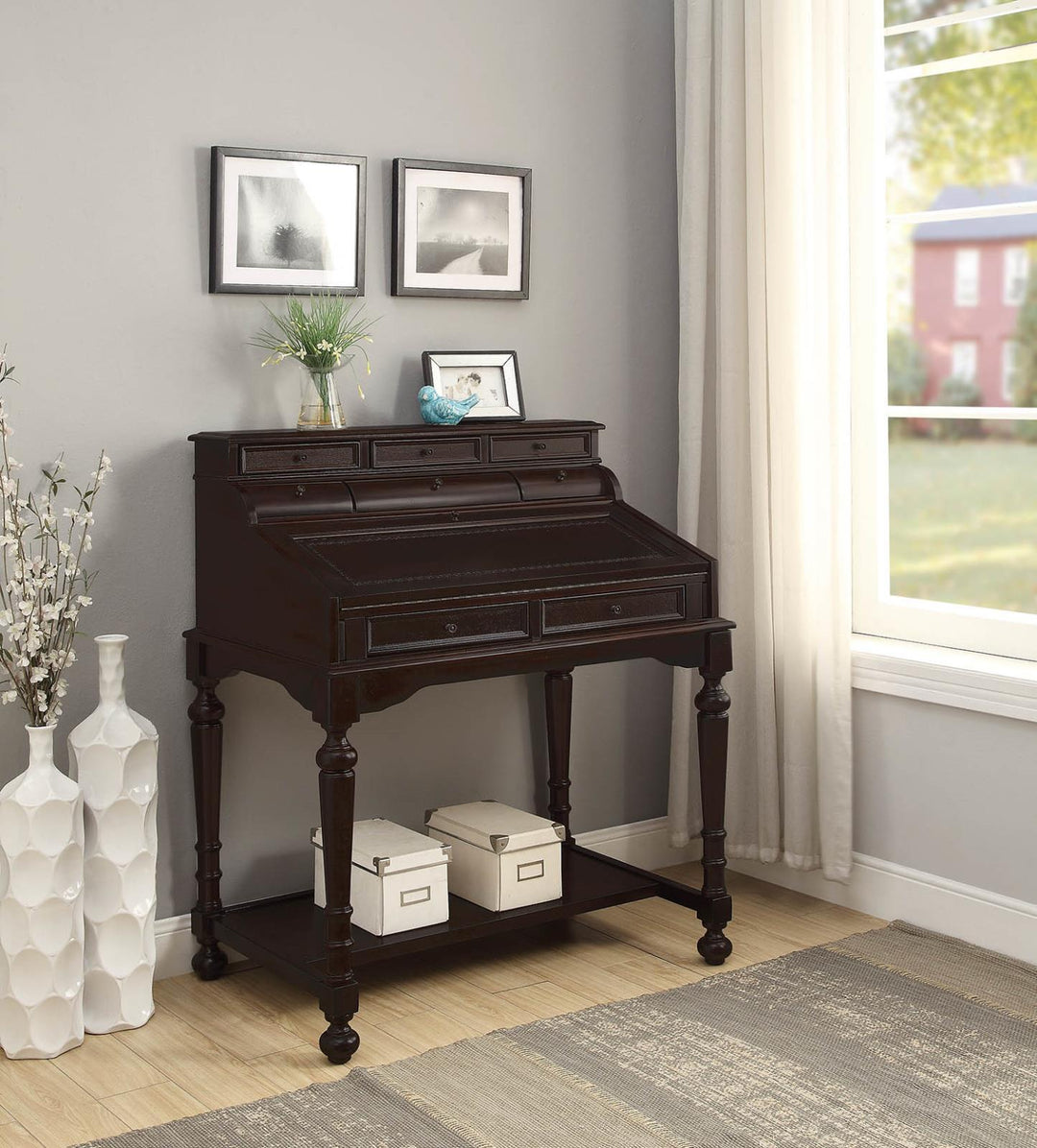 Warm Brown Secretary Desk