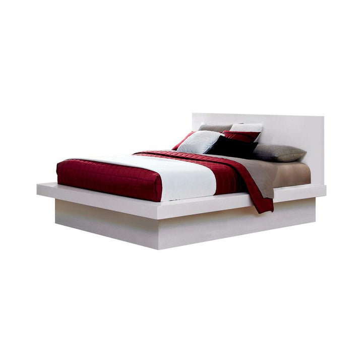 Jessica Contemporary White Eastern Kind Bed