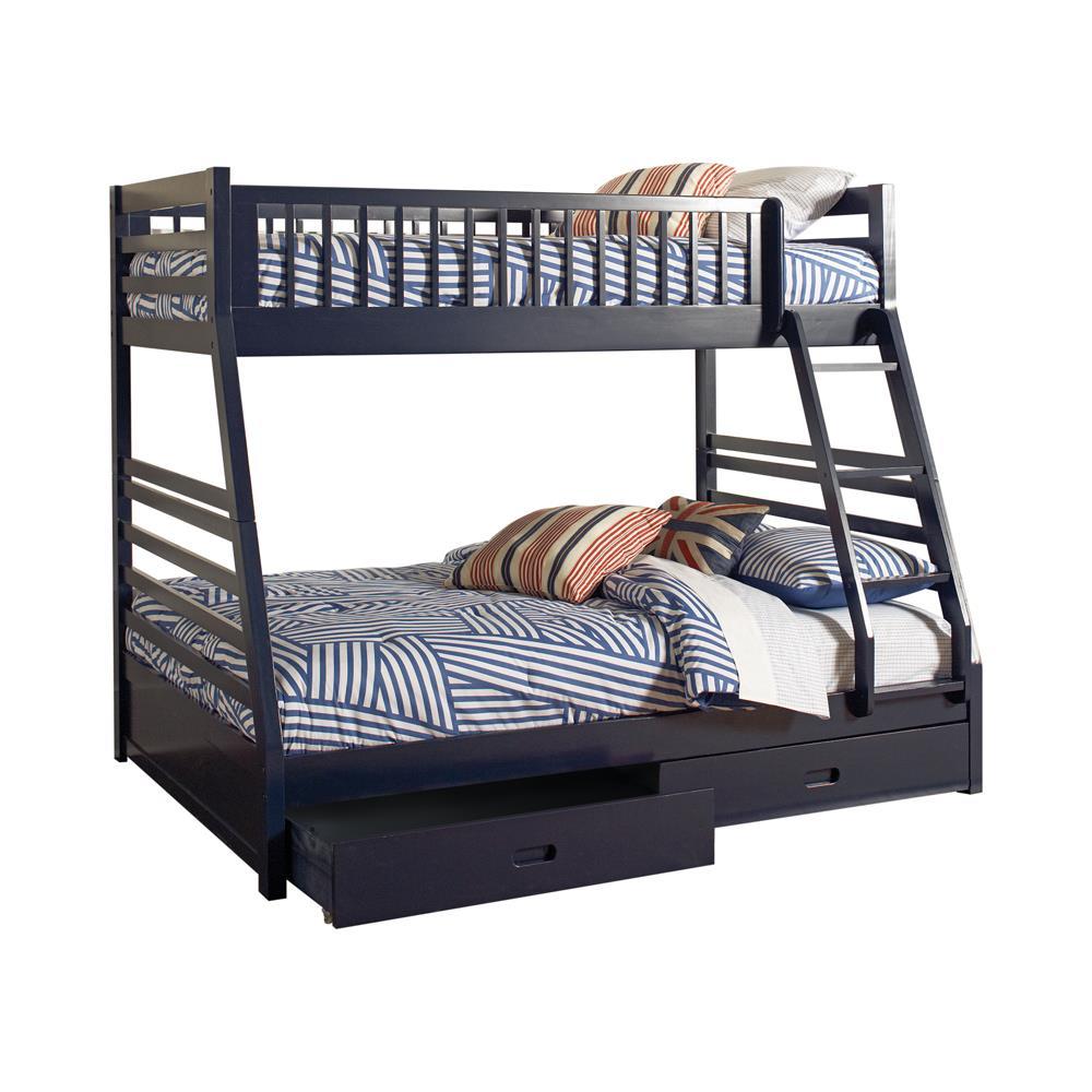 Ashton Navy Twin-over-Full Bunk Bed