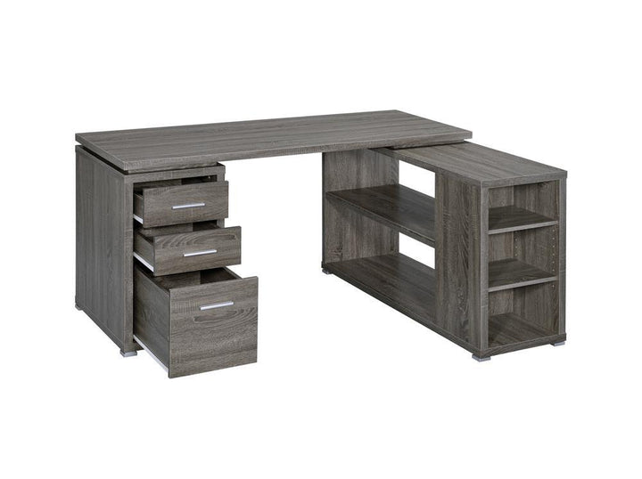 Yvette Weathered Grey Executive Desk