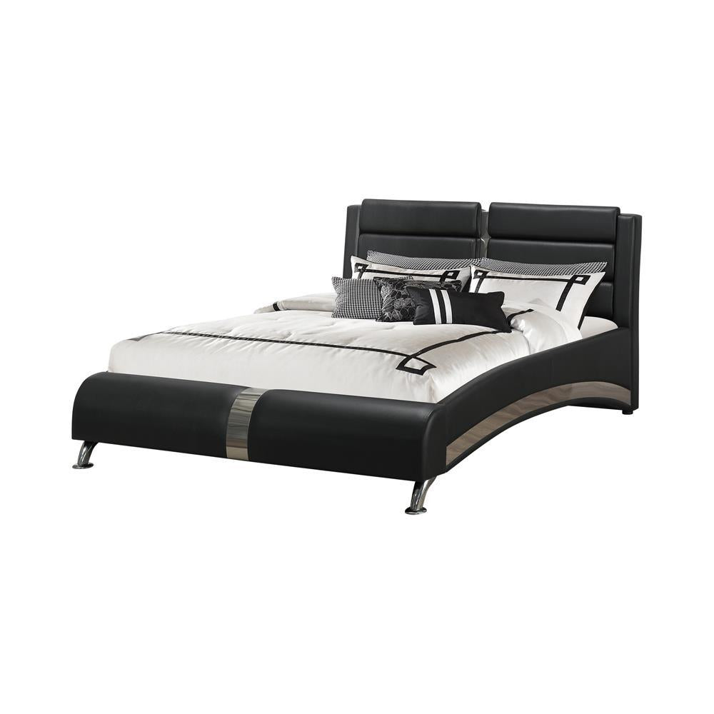 Havering Contemporary Black and White Upholstered California King Bed