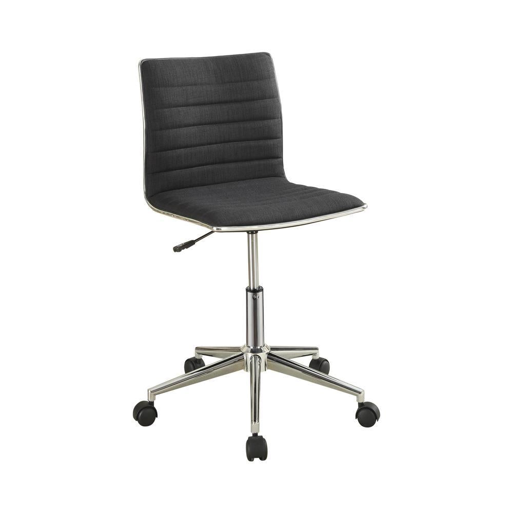 Modern Black and Chrome Home Office Chair